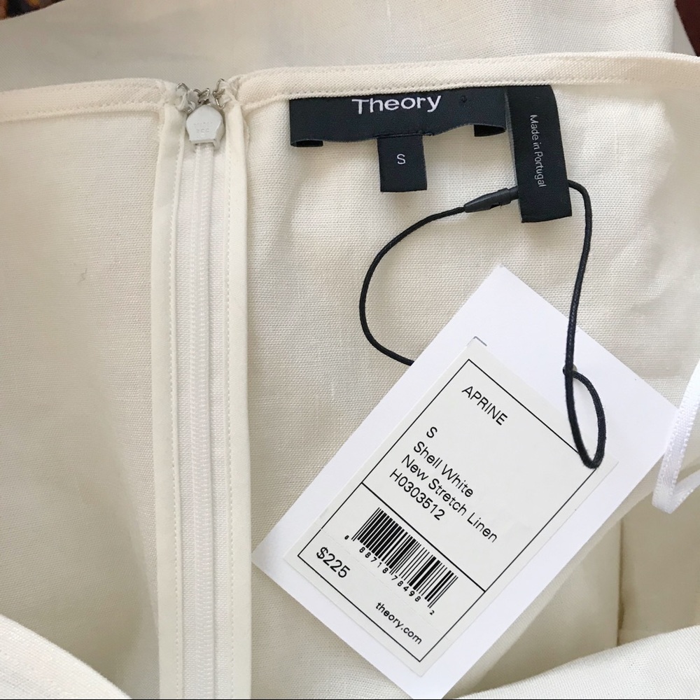 Theory Aprine Stretch Linen Off The Shoulder Top S - Picture 6 of 8